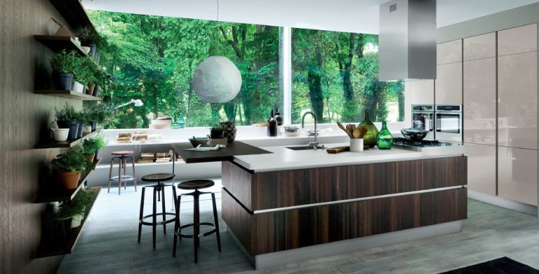 Veneta Cucine: Oyster Rovere Botte 789, Grigio Corda 473