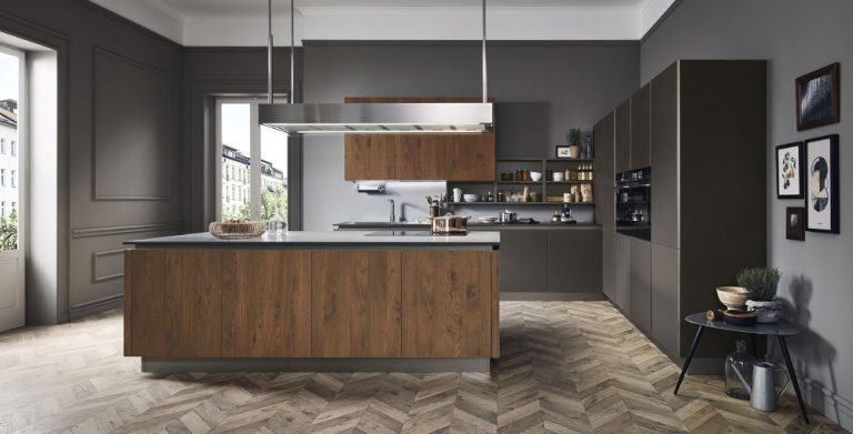 Veneta Cucine: Ri-flex Olmo Antico 798, Marrone Oliva 526