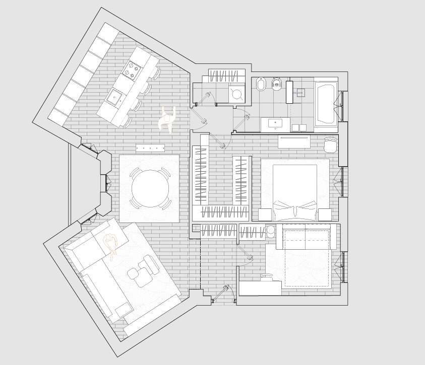  Planimetria della casa dopo la progettazione intervento